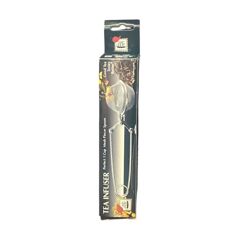 Tea Infuser 3-Set‎ Mesh Pincer Spoon Joie Bee & Whittard Teapot Stainless Steel